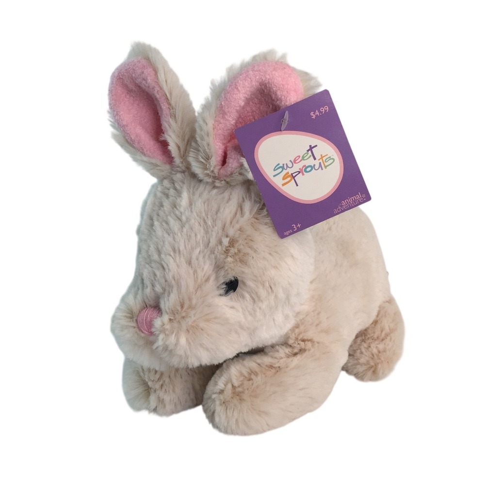 Animal Adventure‎ Sweet Sprouts Plush Bunny Tan 8" Easter Rabbit 2016 NWT